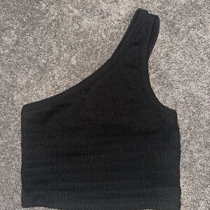 American Eagle Black One-Shoulder Women's Top